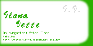 ilona vette business card
